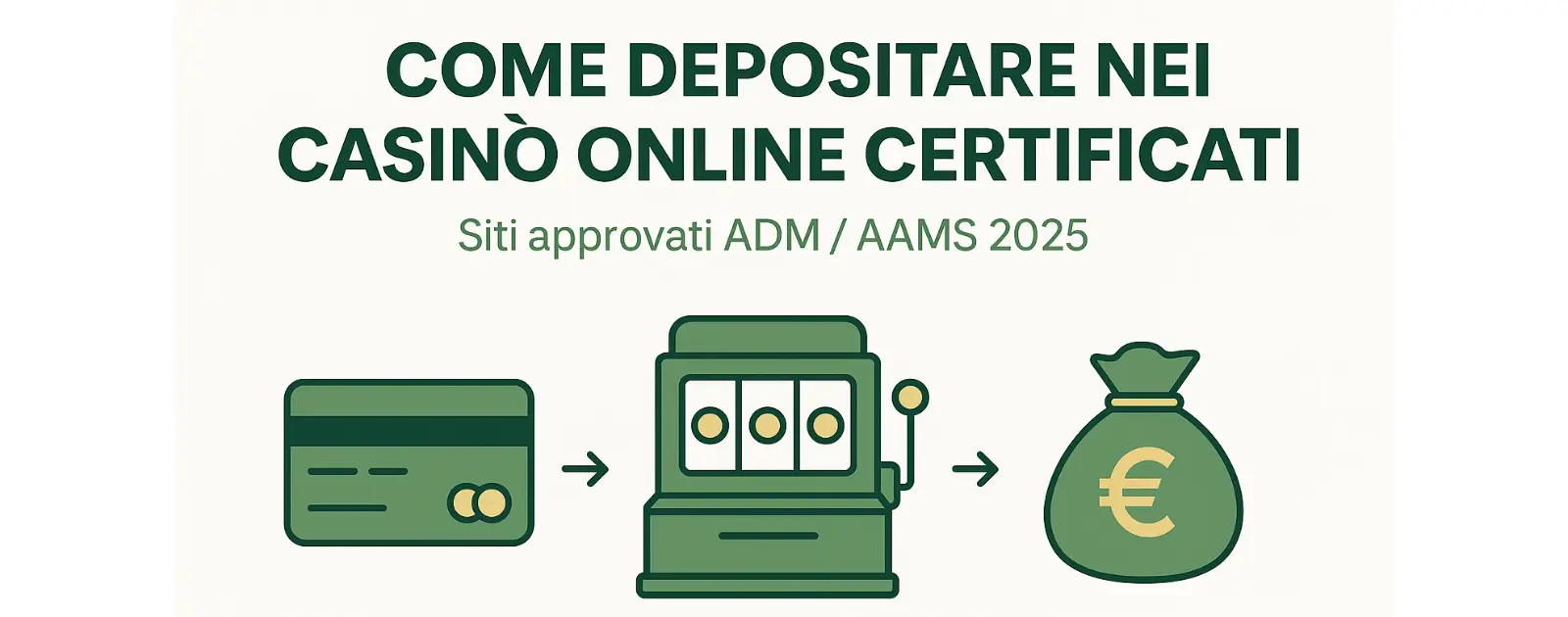 Guida completa su come depositare casino AAMS con carte credito, PayPal, bonifico e metodi pagamento sicuri